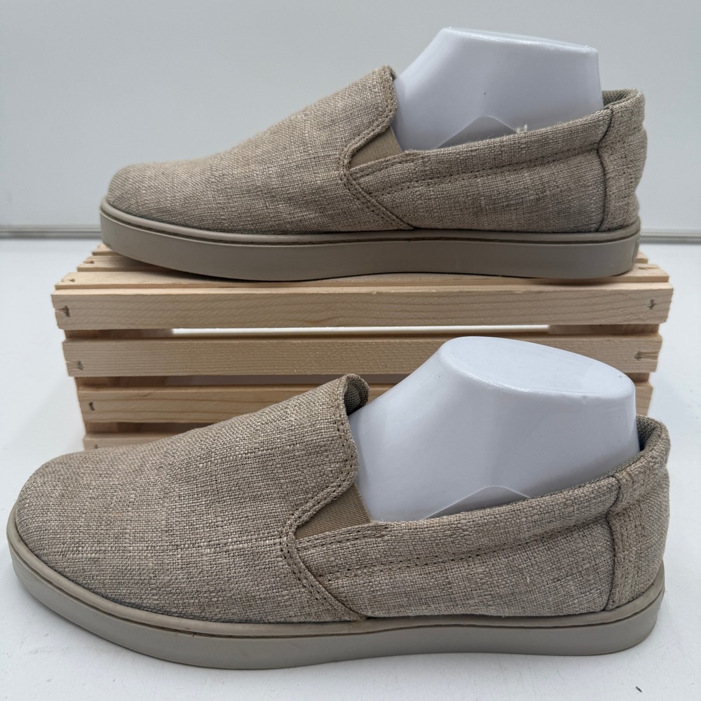 Vic Matie Slip On Shoes Beige Canvas Elastic Gusset Casual Loafers Size 40